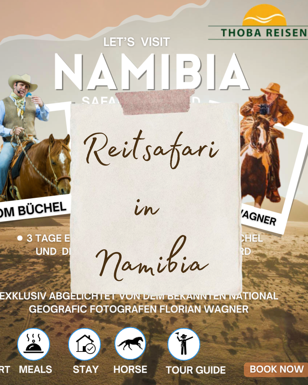 Safari zu Pferd im wilden Namibia